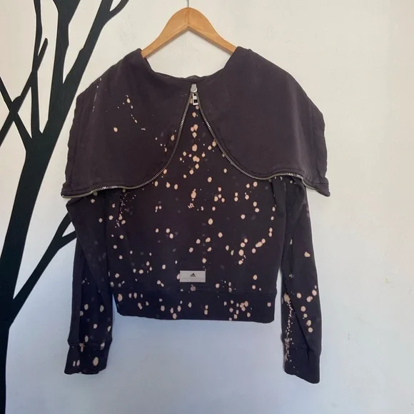 RARE Stella McCartney + Adidas distressed purple zip up hoodie - Picture 13 of 16